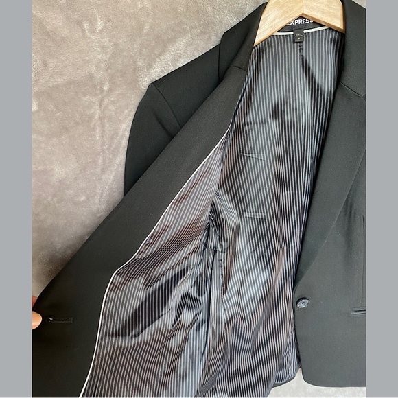 🎉EXPRESS One Button Blazer, Women’s Size 8, Black - Picture 2 of 6